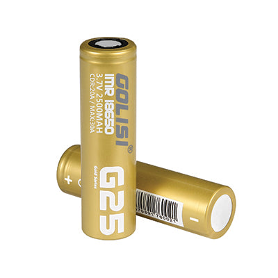 Golisi G25 18650 Lithium 2 pack with hardshell case
