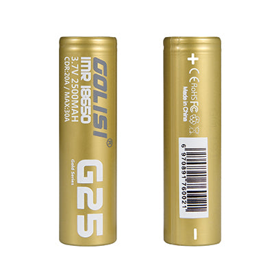 Golisi G25 18650 Lithium 2 pack with hardshell case